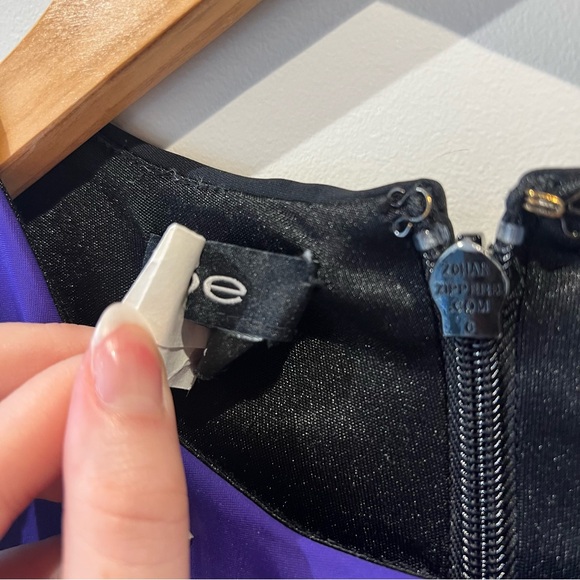 Bebe Purple Asymmetrical Mini Dress - Picture 6 of 9